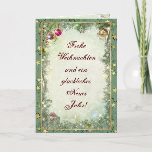 Frohe Weihnachten (customizable) Holiday Card