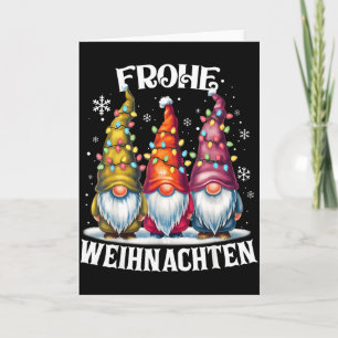 Frohe Weihnachten German Gnome Christmas Decoratio Card
