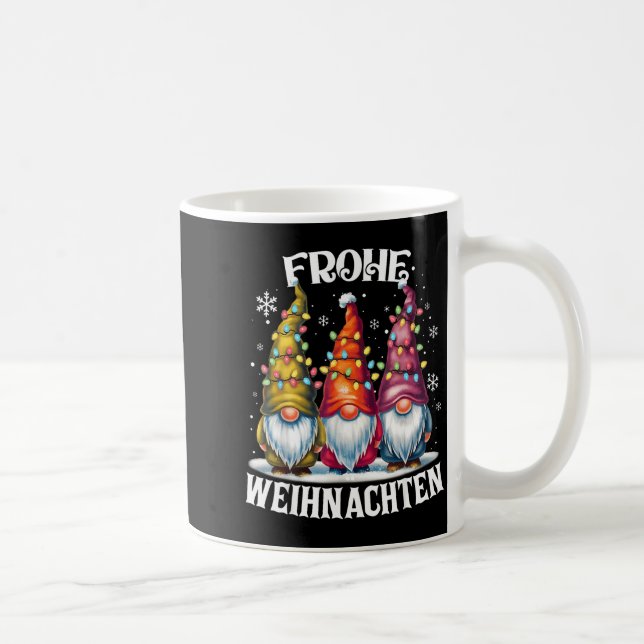 Frohe Weihnachten German Gnome Christmas Decoratio Coffee Mug (Right)
