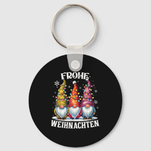 Frohe Weihnachten German Gnome Christmas Decoratio Keychain