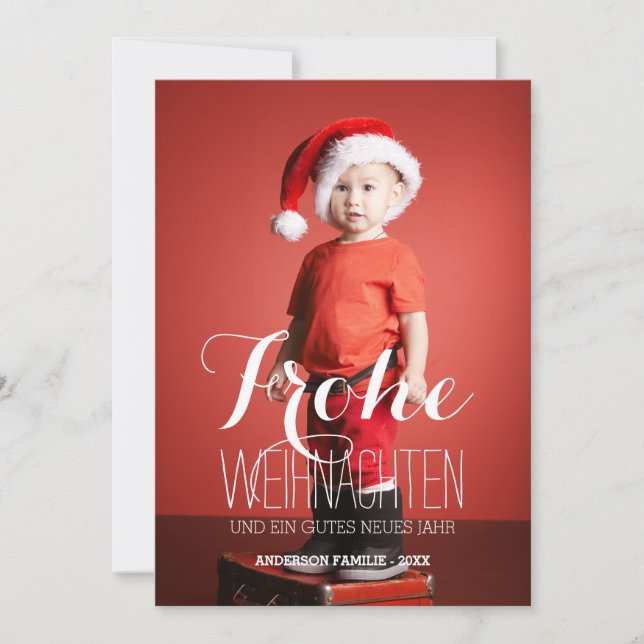 Frohe Weihnachten | German Holiday Photo Card (Front)