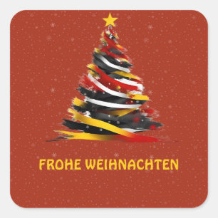 FROHE WEIHNACHTEN GERMAN STICKER