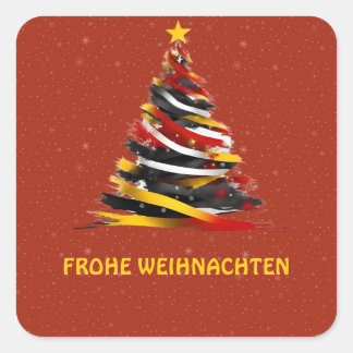 FROHE WEIHNACHTEN GERMAN STICKER
