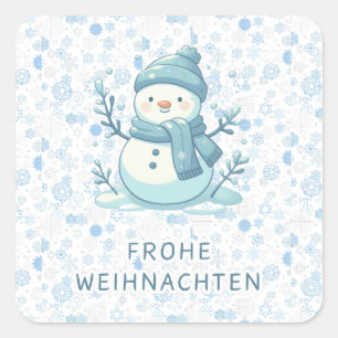 FROHE WEIHNACHTEN GERMAN STICKER