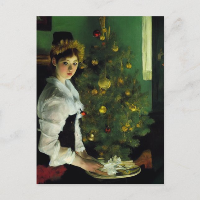 Frohe Weihnachten. Impressionismus Postcard (Front)