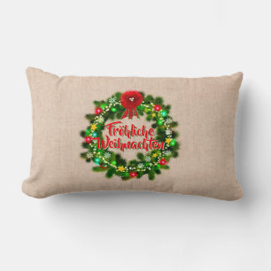 Frohe Weihnachten Kissen Christmas Lumbar Pillow