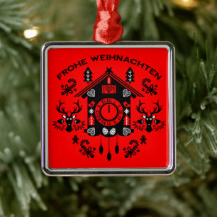 Frohe Weihnachten Metal Ornament