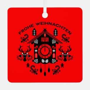 Frohe Weihnachten Metal Ornament