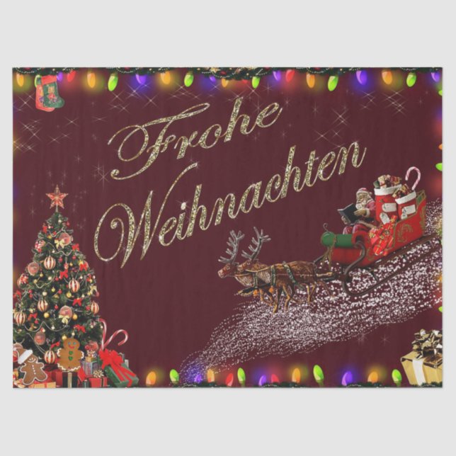Frohe Weihnachten Tissue Paper (Front)