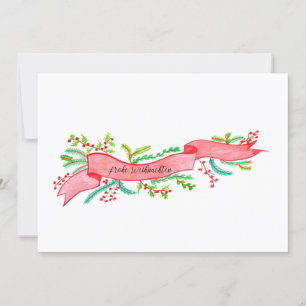 Frohe Weihnachten, watercolor Christmas banner Invitation