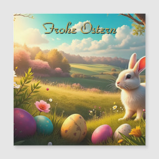 Fröhliche Ostern in einer Frühlingslandschaft