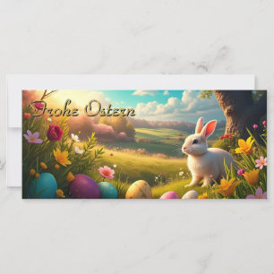 Fröhliche Ostern in einer Frühlingslandschaft