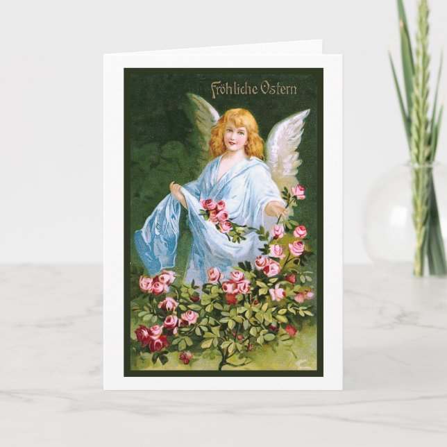 "Frohliche Ostern" Vintage German Holiday Card (Front)