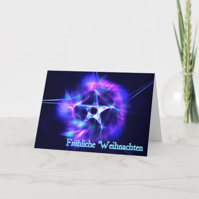 Fröhliche Weihnachten - Bright Star Holiday Card (Front)