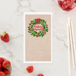 Fröhliche Weihnachten Christmas Napkin