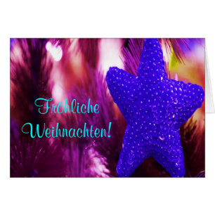 Fröhliche Weihnachten Christmas Purple Star