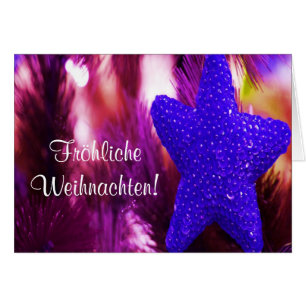 Fröhliche Weihnachten Christmas Purple Star III
