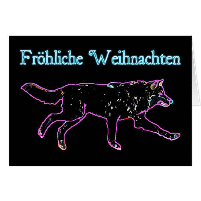 Frohliche Weihnachten - Electric Wolf (Front Horizontal)