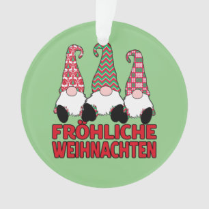Fröhliche Weihnachten German Christmas Nordic Gnom Ornament