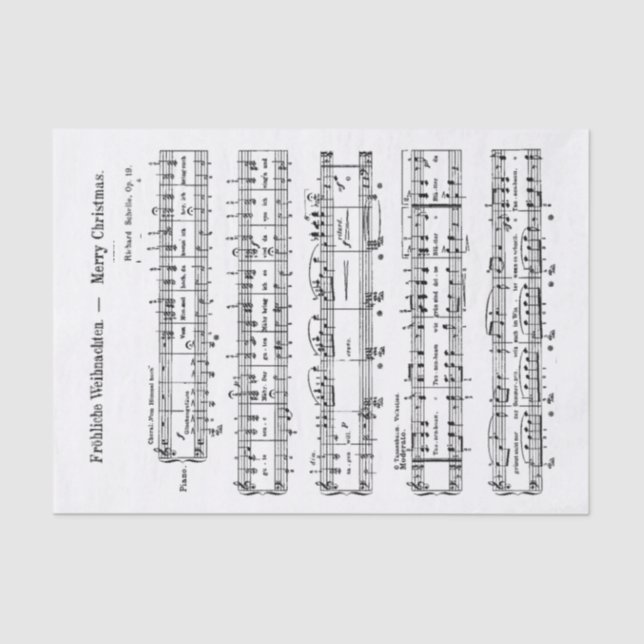 Fröhliche Weihnachten Merry Christmas German Tissue Paper (Front)