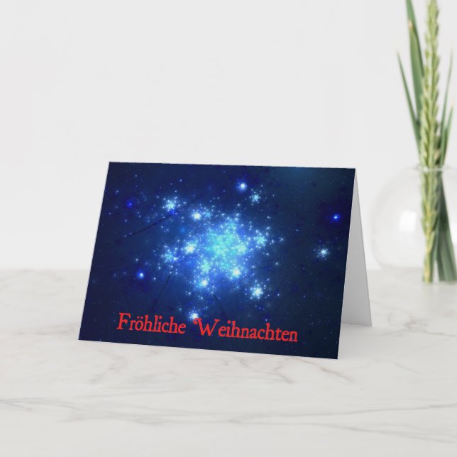 Frohliche Weihnachten - Night Sky Holiday Card (Front)