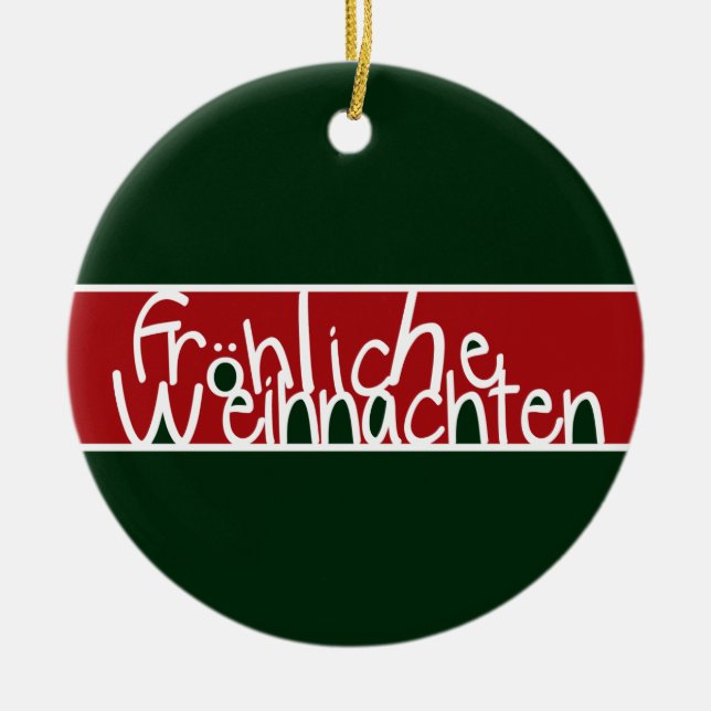 Frohliche Weihnachten Ornament (Front)
