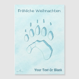 Fröhliche Weihnachten - Polar Bear Paw Print