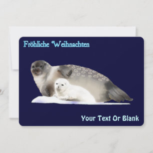 Frohliche Weihnachten - Ringed Seal Holiday Card
