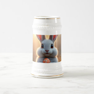 Fröhlicher Osterhase im Zauber des Frühlings Beer Stein