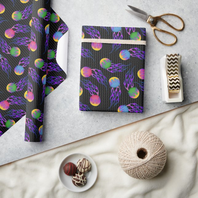 Frolf - Flaming Disc Golf   Wrapping Paper (Crafts)