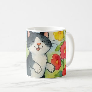 Frolicking Country Cats in Garden Coffee Mug