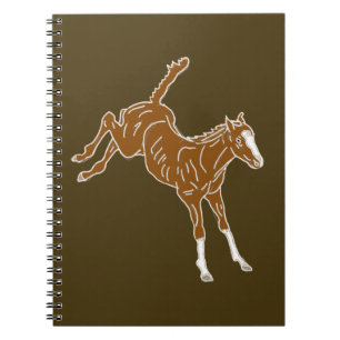 Frolicking Horse Foal - transparent uni-color. Notebook