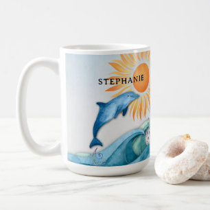 Frolicking personnalisé Dolphin Mug