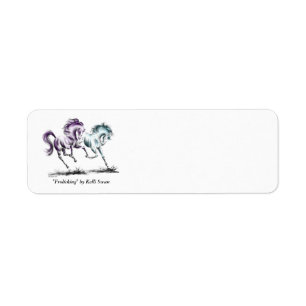 Frolicking Racing Wild Horses