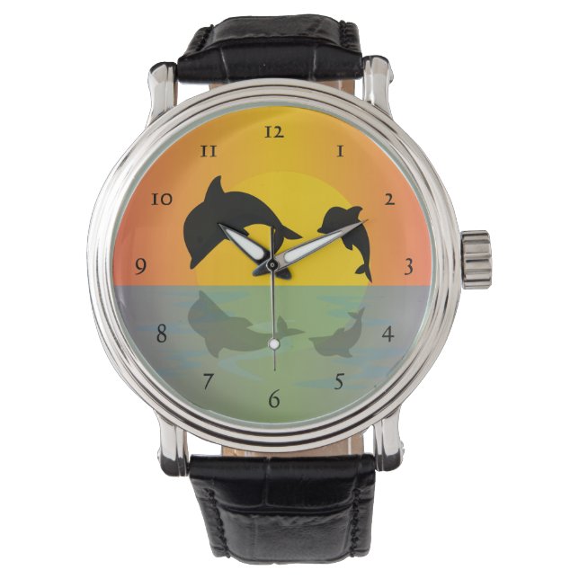 Frollocking Dolphins at Sunset Watch (Front)