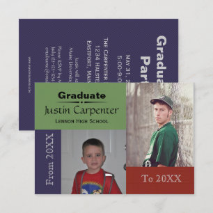 From 20XX To 20XX 2 Photo - 3x5 Grad Announcement