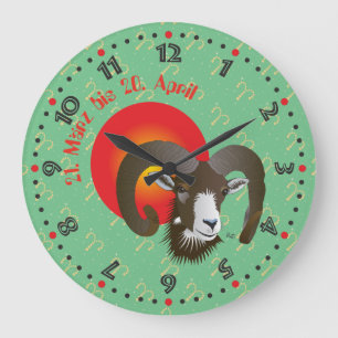 From 21 March to 20 April Large Clock