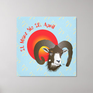 From 21 March to 20 April screen Canvas Print