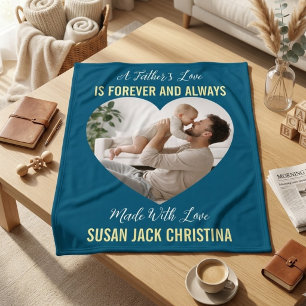 From a Father’s Love Personalized Photo Fleece Blanket