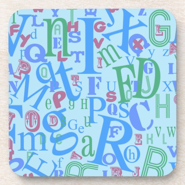 From A to Z Blue Coaster (Front)