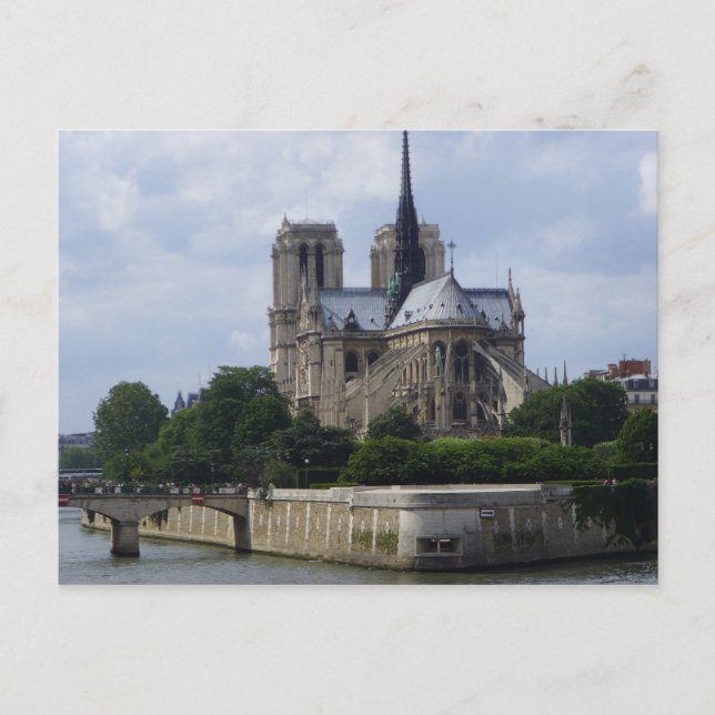 From across the River Seine Notre Dame De Paris Postcard (Front)