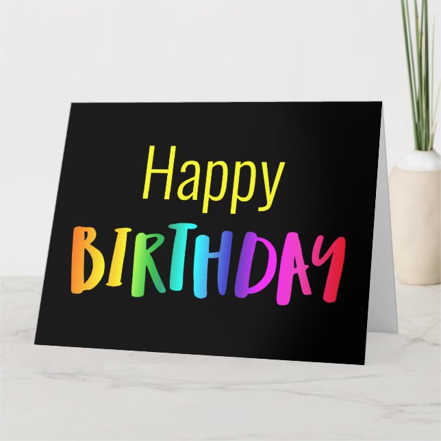 From All Of Us Big Colourful Unisex Birthday Card (Front)