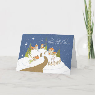From All Of Us Christmas Night Houses with Snow Card