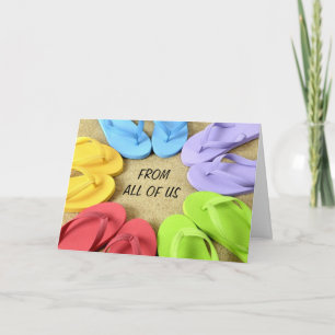 FROM ALL OF US - FLIP FLOPS BIRTHDAY CARD