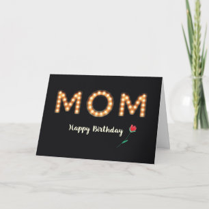 From All of Us, MoM, Happy Birthday, Marquee Light Card