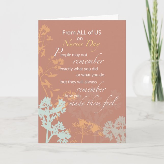 From All of Us Nurses Day, Brown, Wild Flowers Card (Front)