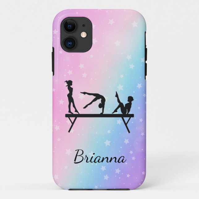 From Beam to Phone Personalized Gymnastics Case-Mate iPhone Case (Back)