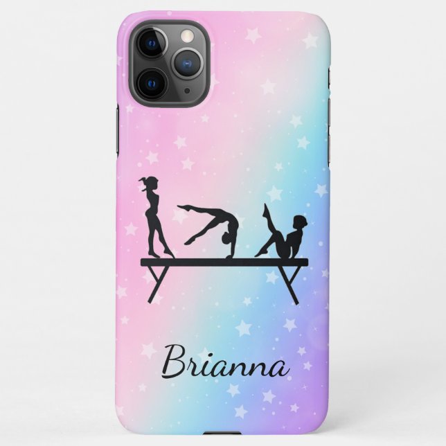 From Beam to Phone Personalized Gymnastics iPhone Case (Back)
