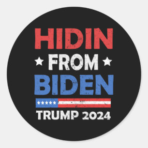 From Biden Trump 2024 Funny Anti Joe Biden Men Wom Classic Round Sticker