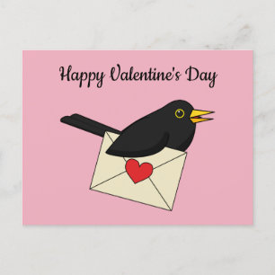 From Blackbird with Love   Add Your Text Postcard